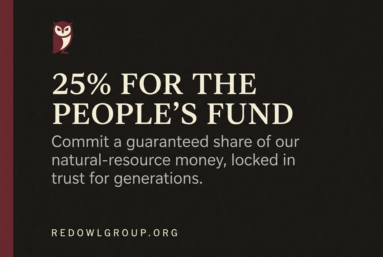 Commit 25% of Natural-Resource Trust Money to the People's Fund