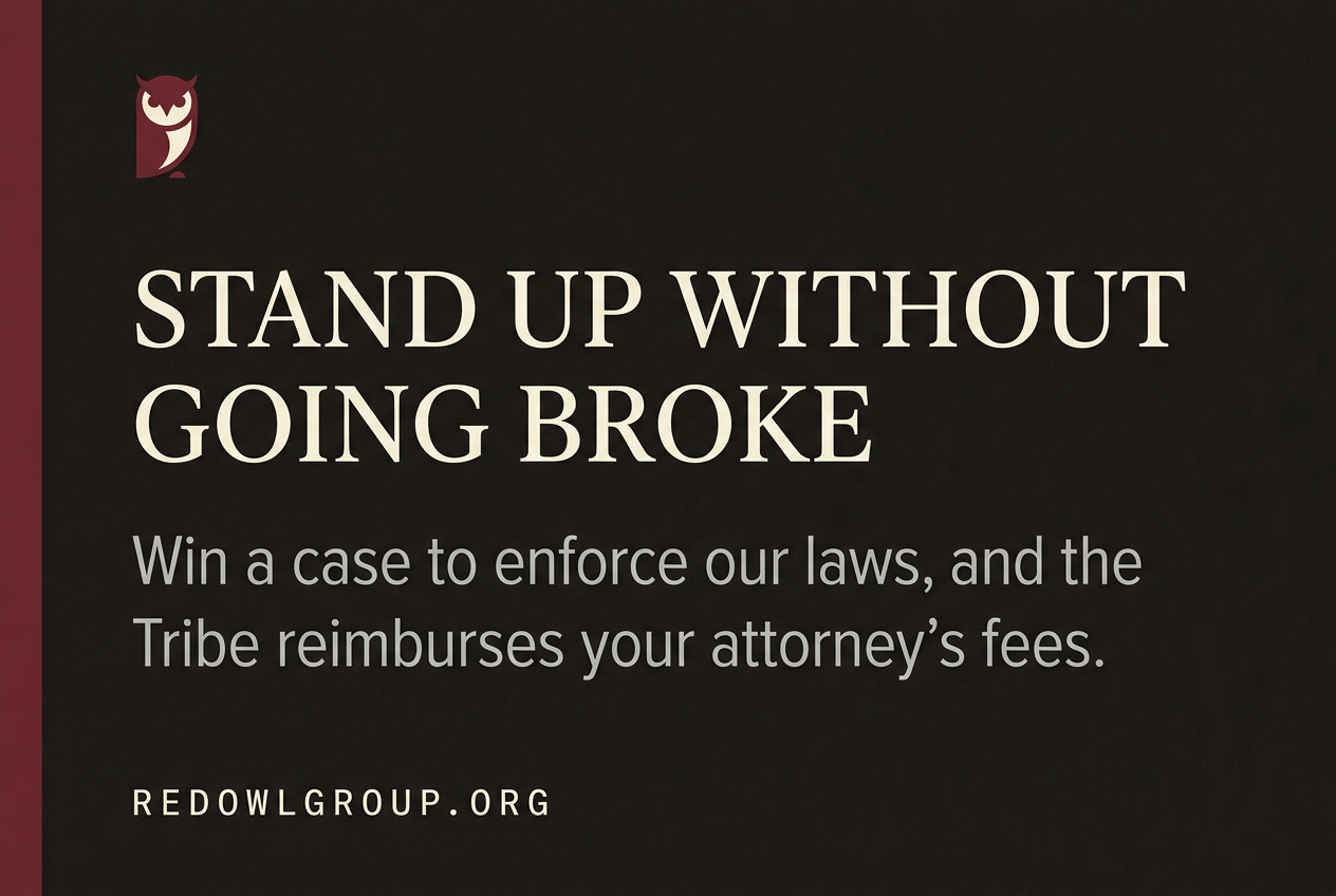 Reimburse Attorney's Fees for Successful Actions Against the Tribe