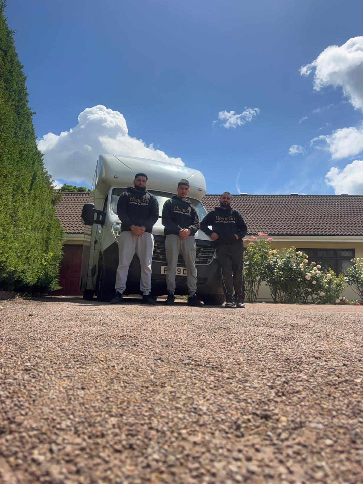 HomeGo Removals crew loading Luton van for Central Milton Keynes apartment move