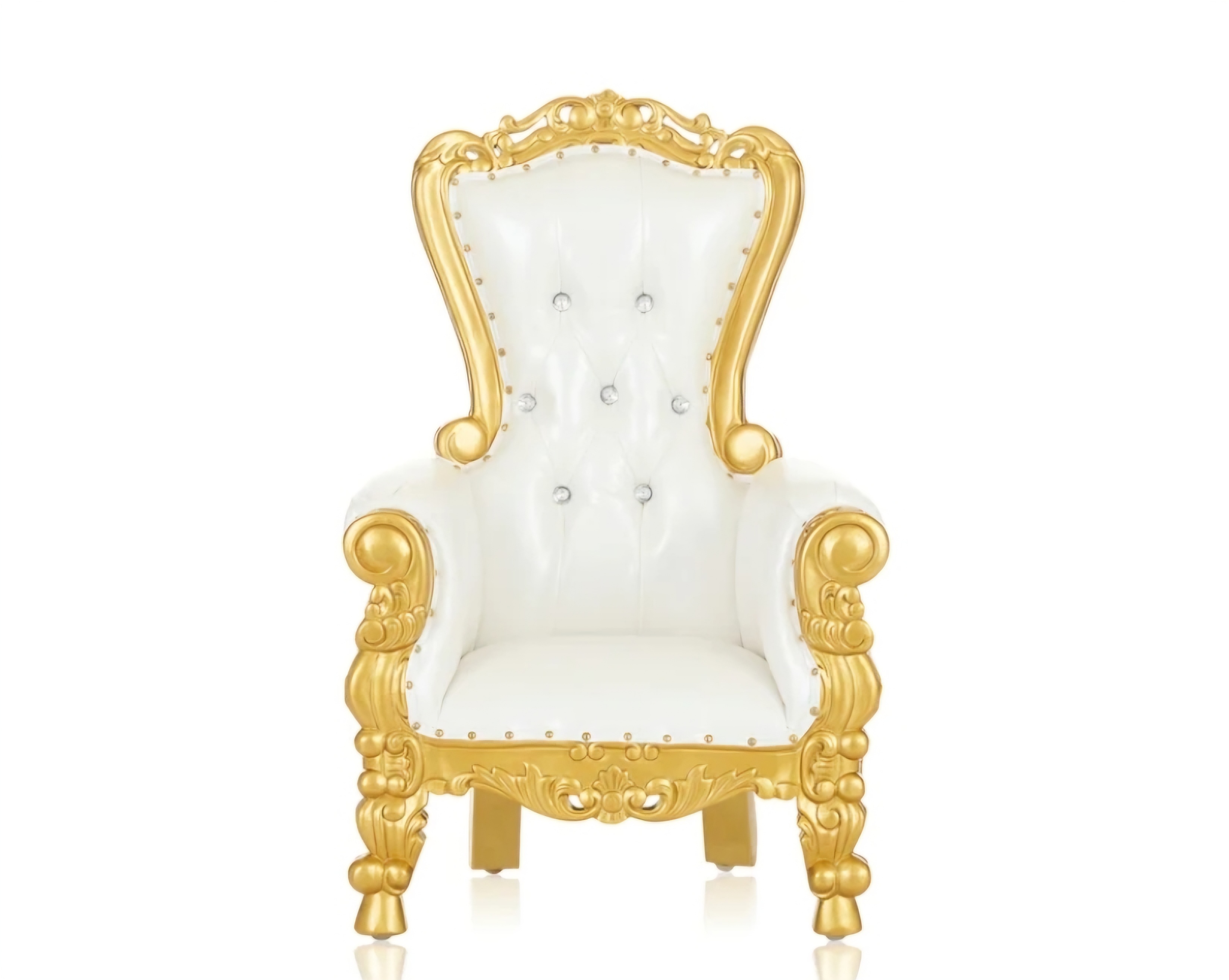 Gold Kids Throne Chair rental - Stunning gold throne chair for kids (4 hours) - make your child feel royal | Thomas Party & Decor Havertown PA