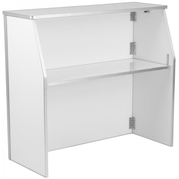 White Portable Bar rental - Elegant white portable bar - perfect for upscale events and weddings | Thomas Party & Decor Havertown PA
