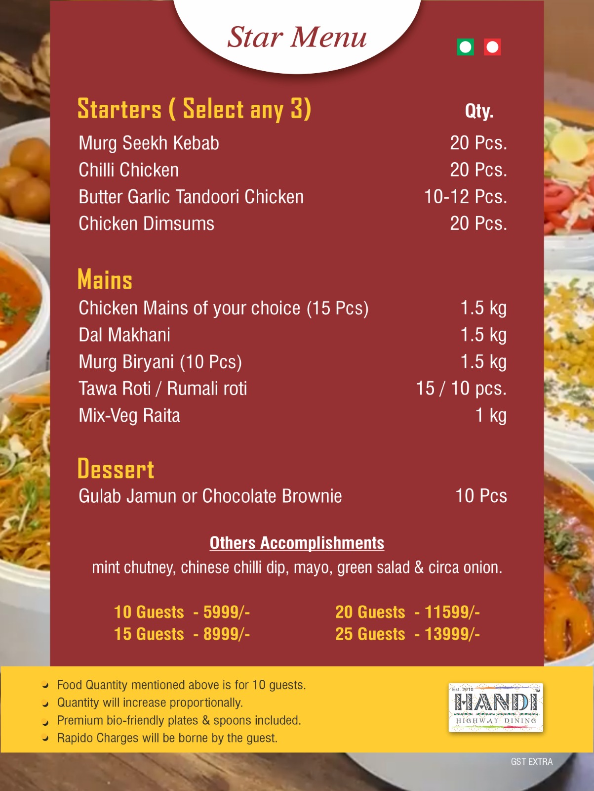 Non-Veg Star Menu 3 - Handi Highway