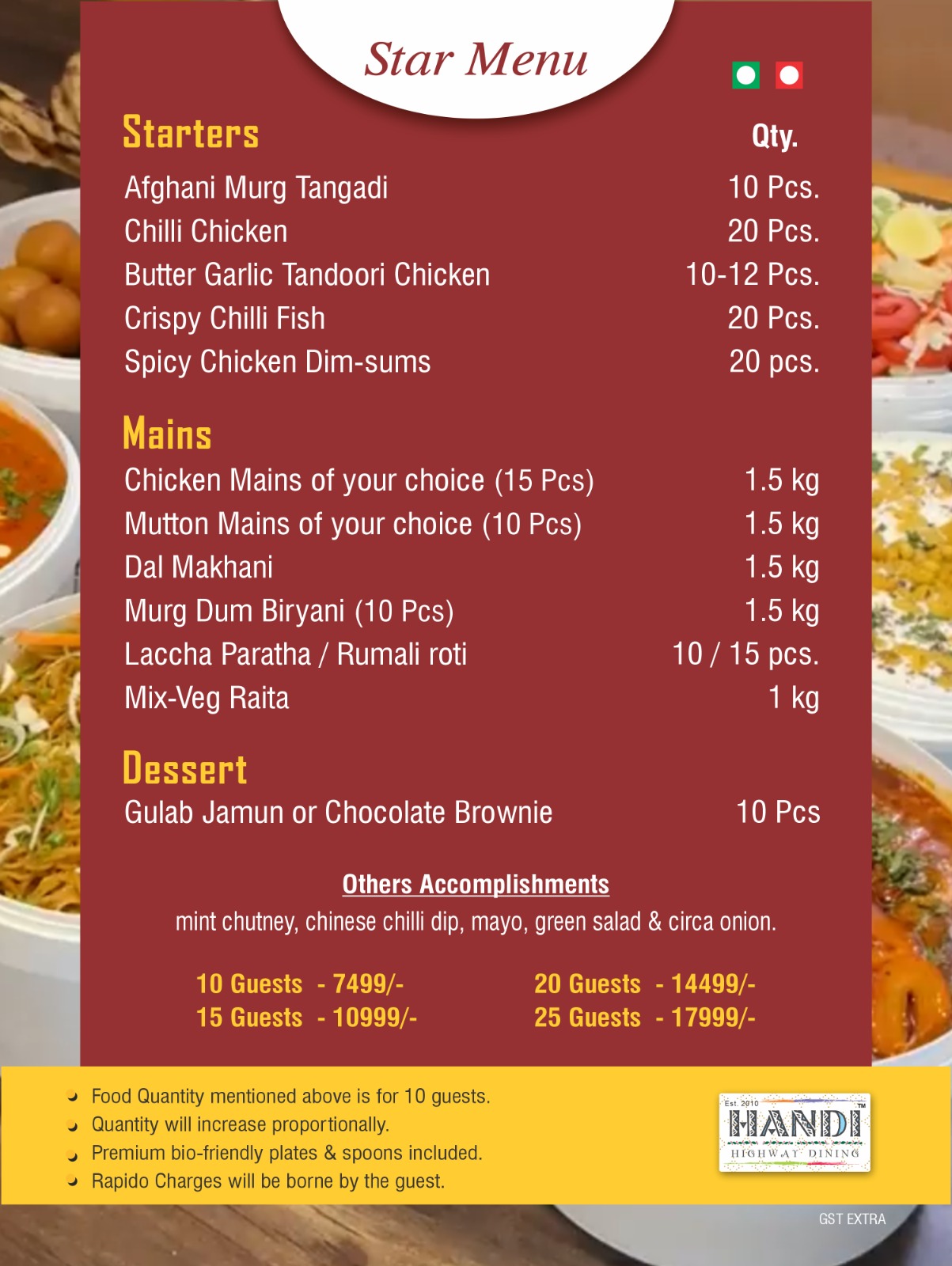 Non-Veg Star Menu 2 - Handi Highway