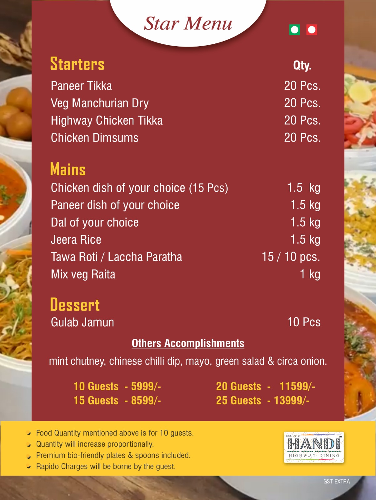 Non-Veg Star Menu 4 - Handi Highway