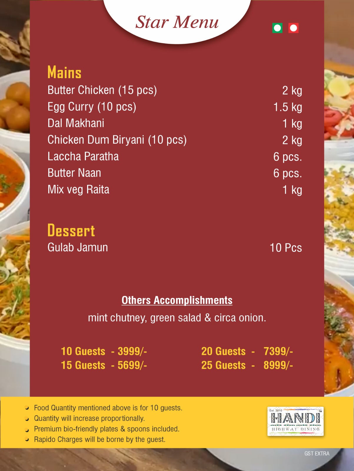 Essential Non-Veg Menu - Handi Highway
