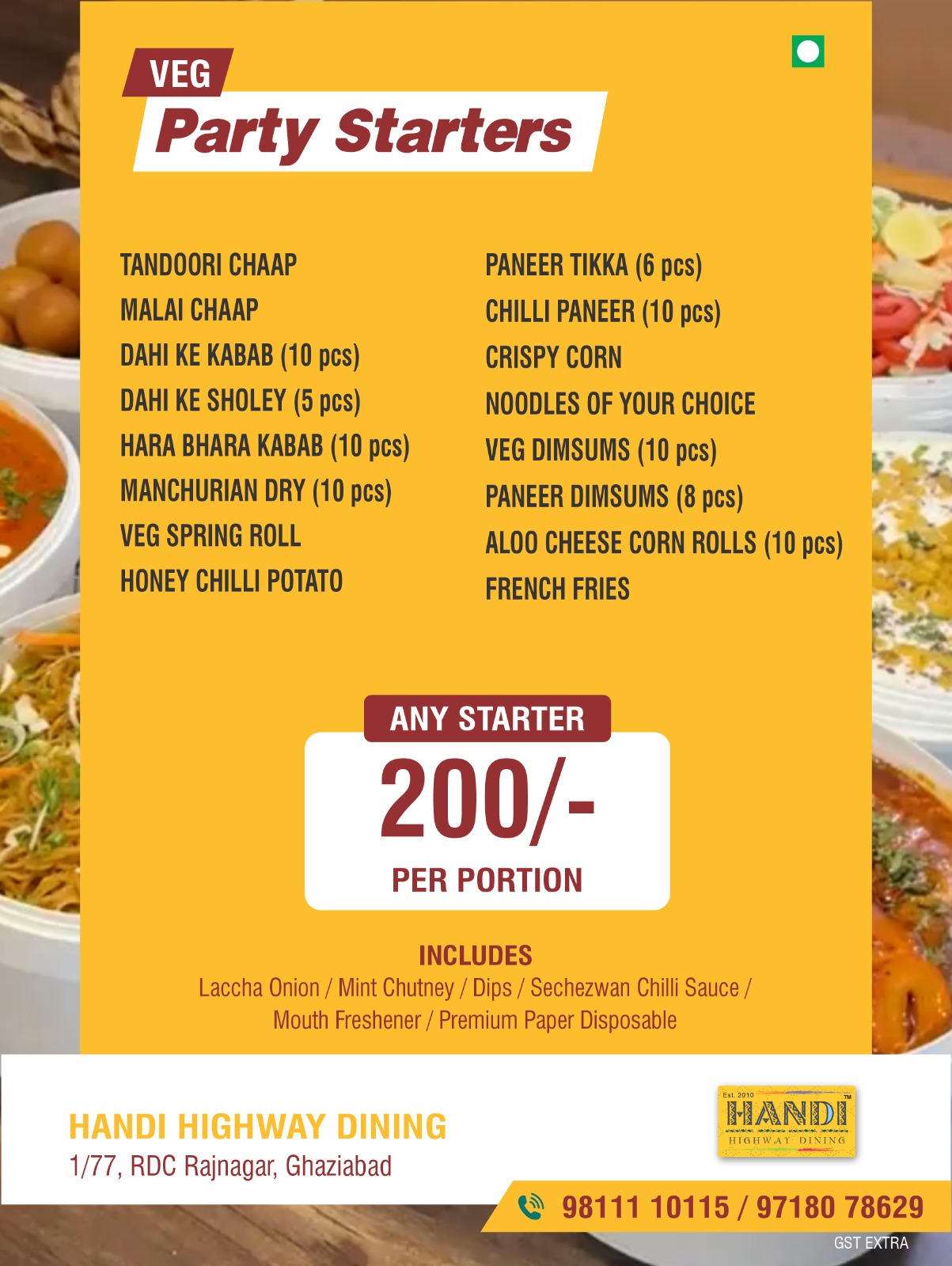 Silver Menu - Handi Highway