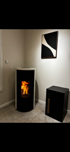 Installation d'un poêle à granulés