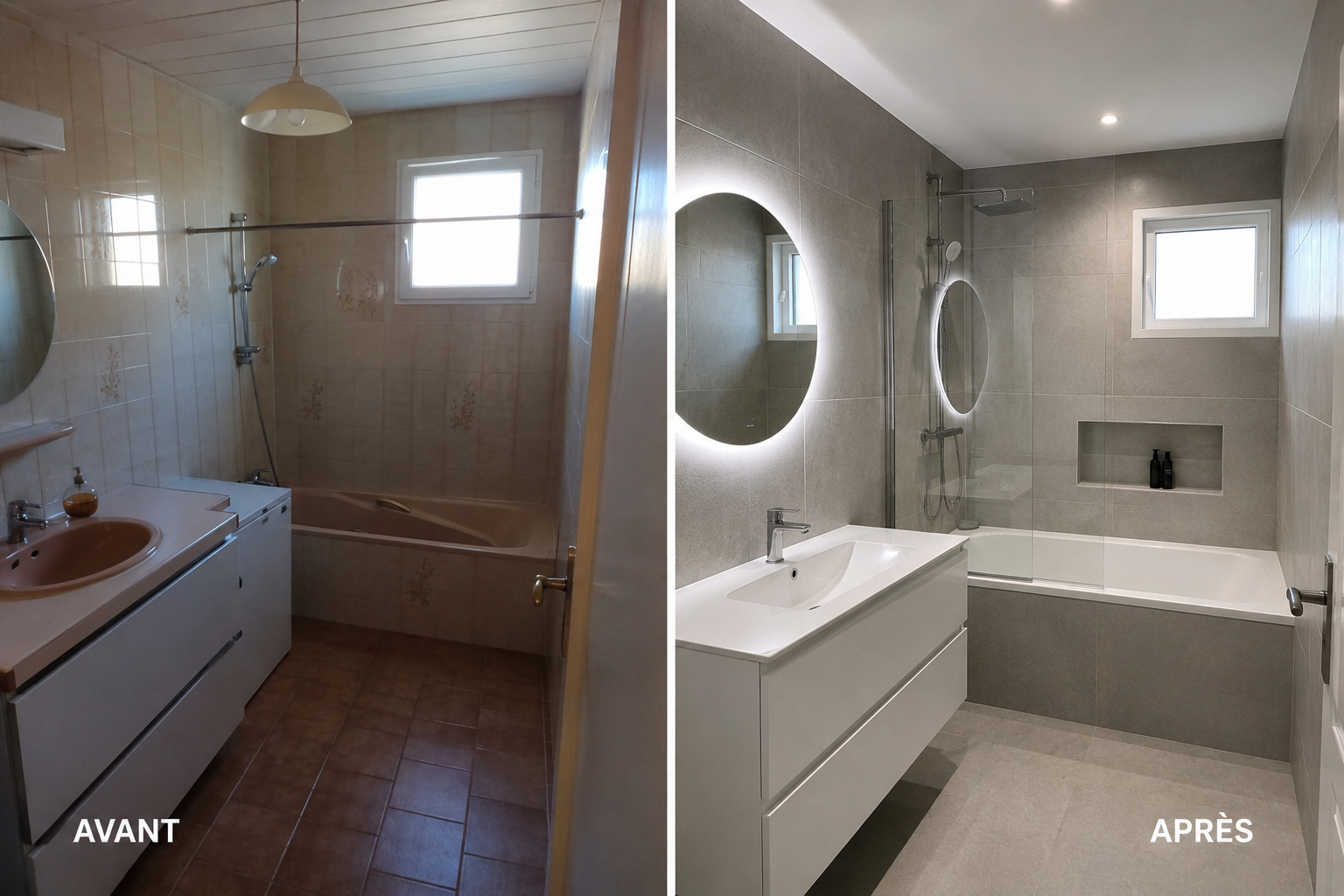 Rénovation complète de salle de bain