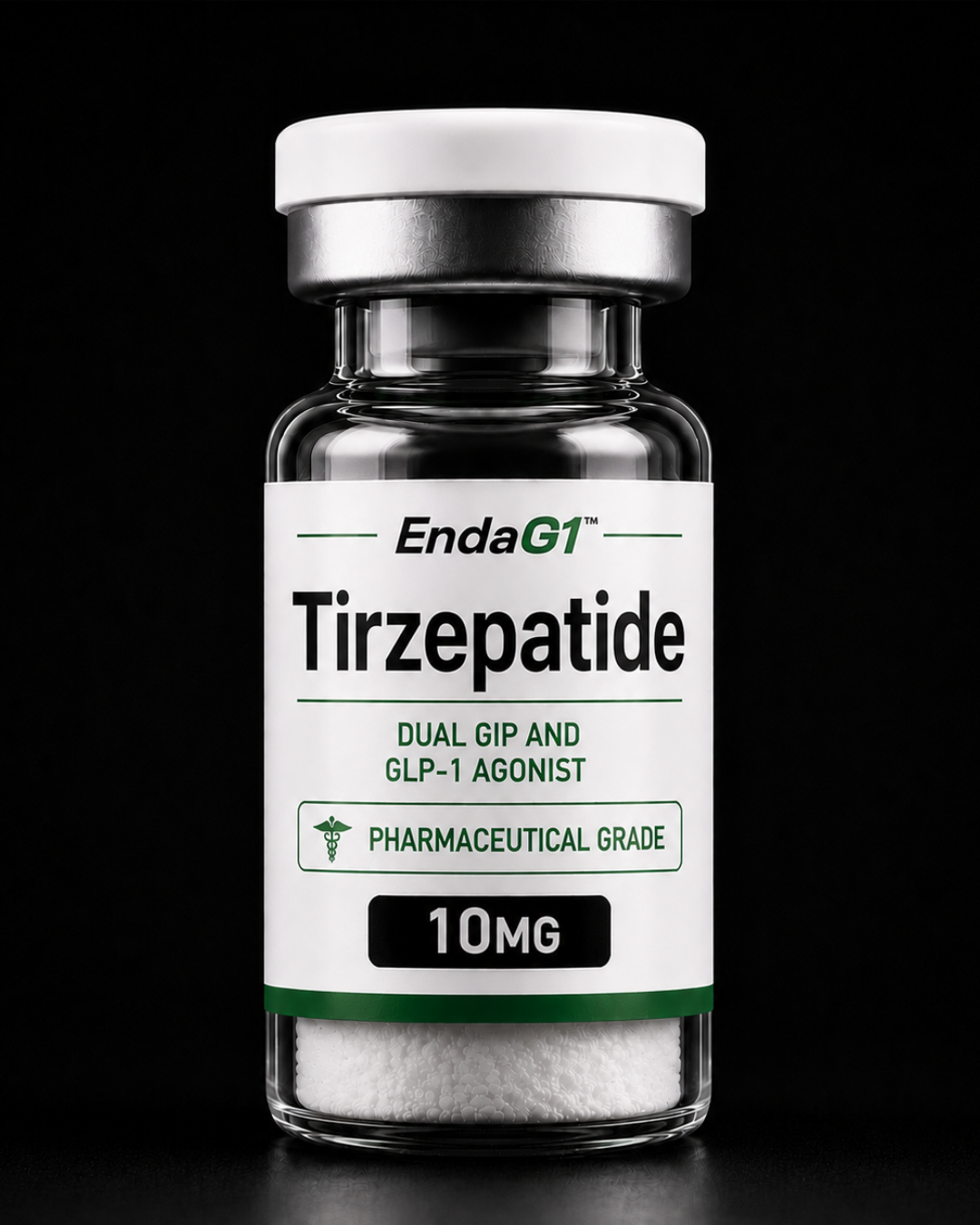EndaG1 research peptide vial, studio lit