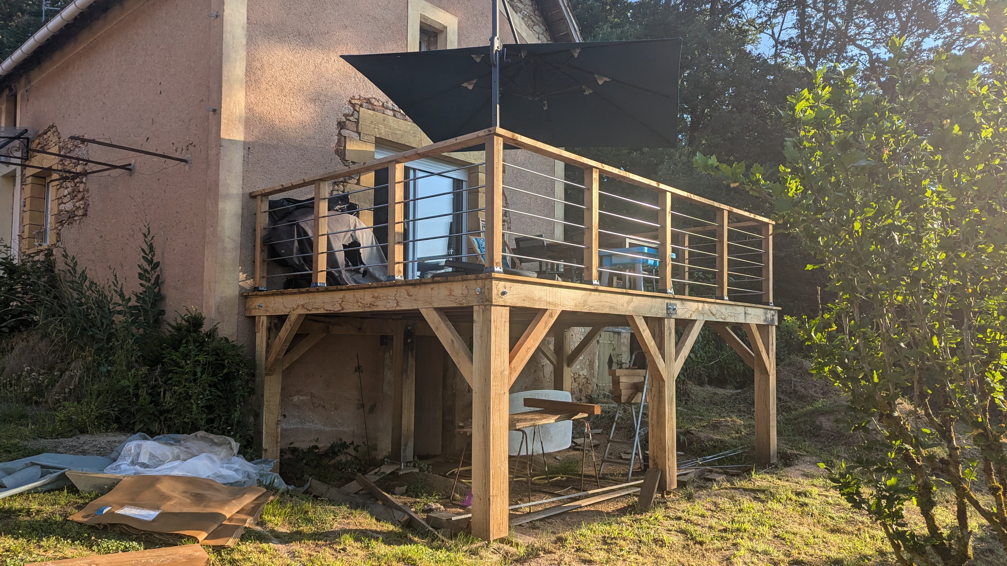 Construction de terrasse en bois