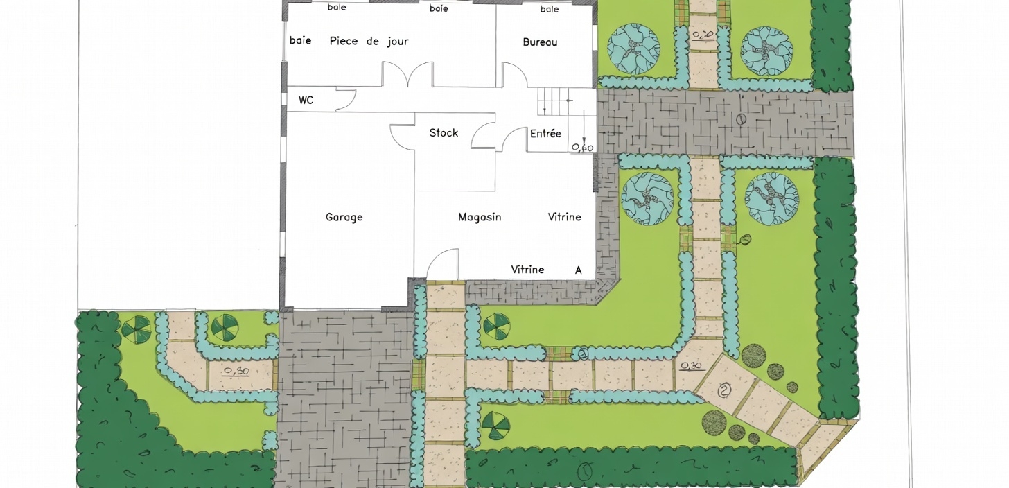 Conception de jardin résidentiel