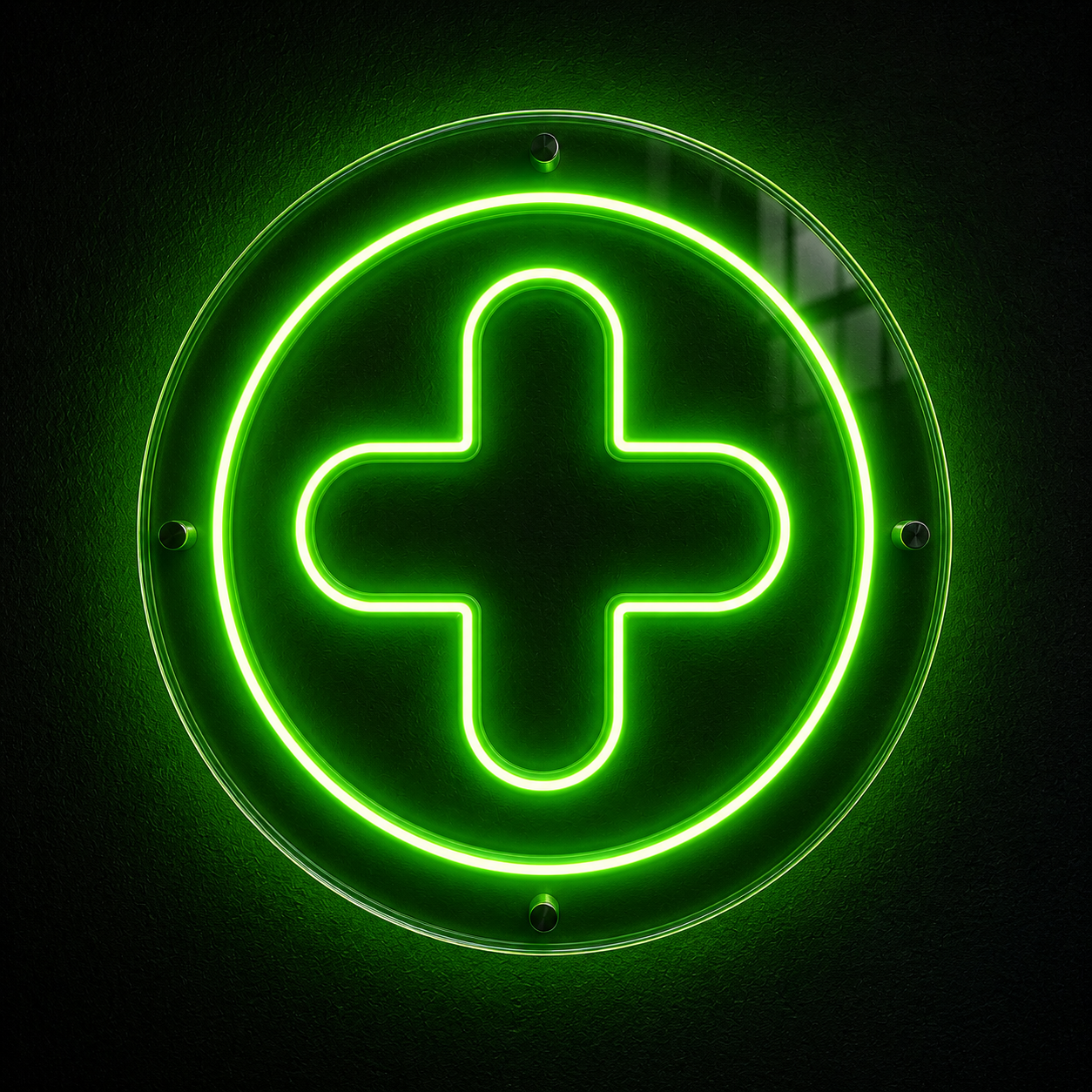 Croix de pharmacie néon LED