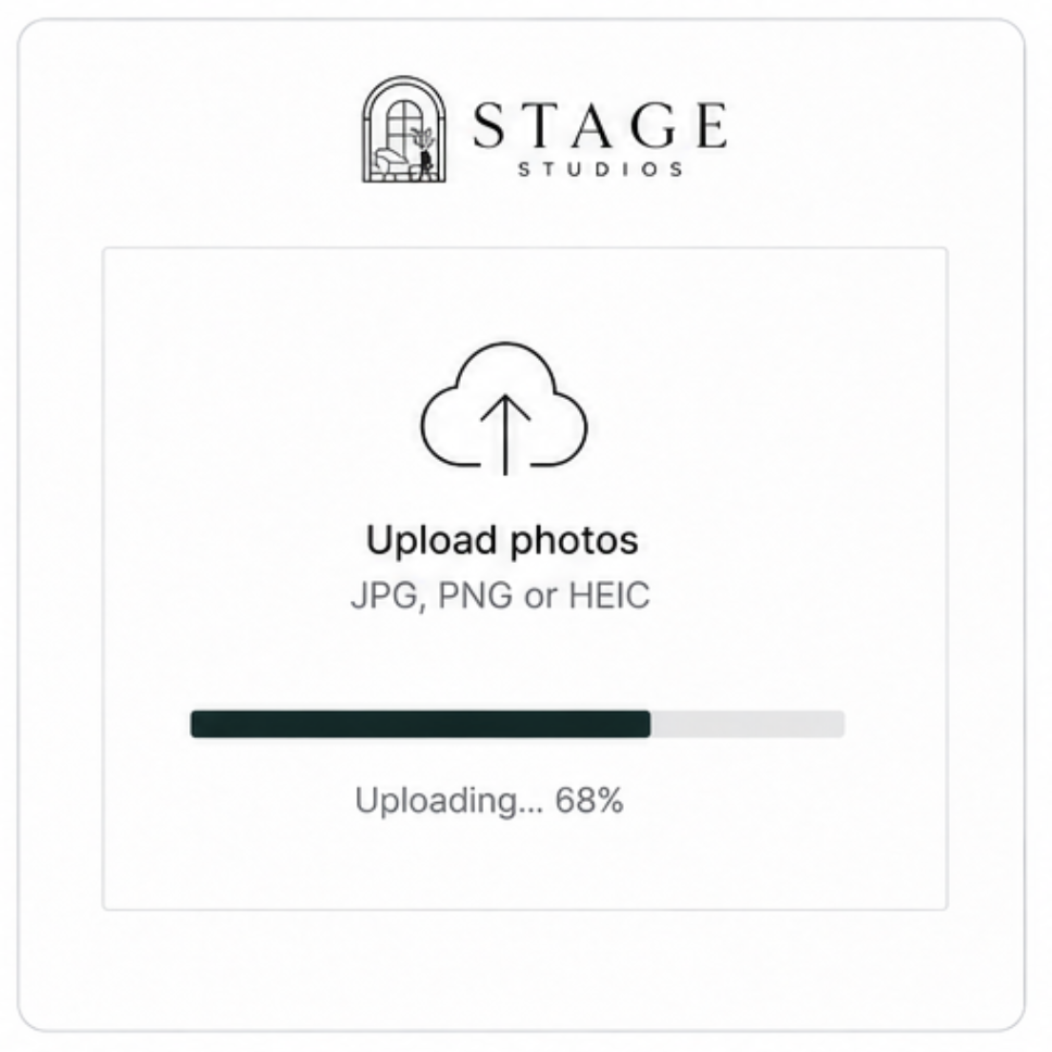 3 of 6 — Uploading the photo to Stage Studios