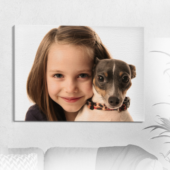 Canvas Personalizado - Niña con mascota
