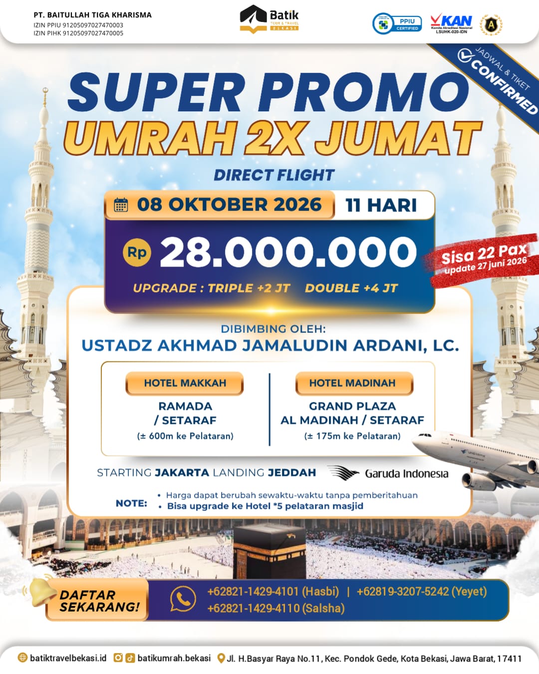Umrah SUPER PROMO 2X Jumat
