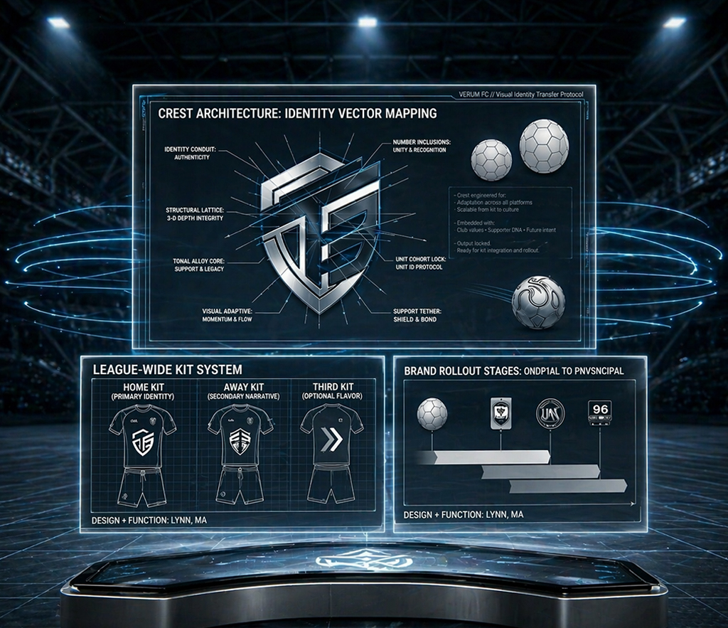 Identity Vector Mapping — crest architecture and league-wide kit system