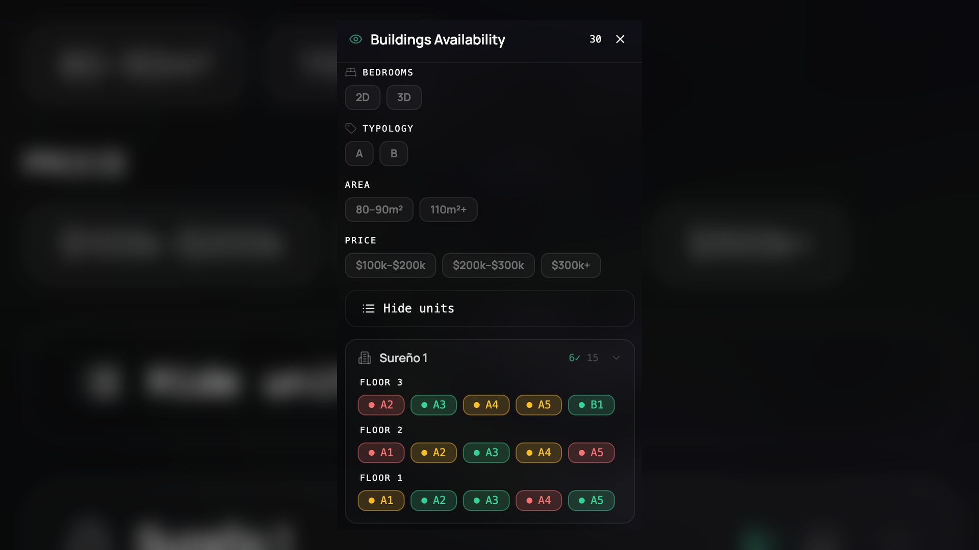 Unit Filters & Smart Search