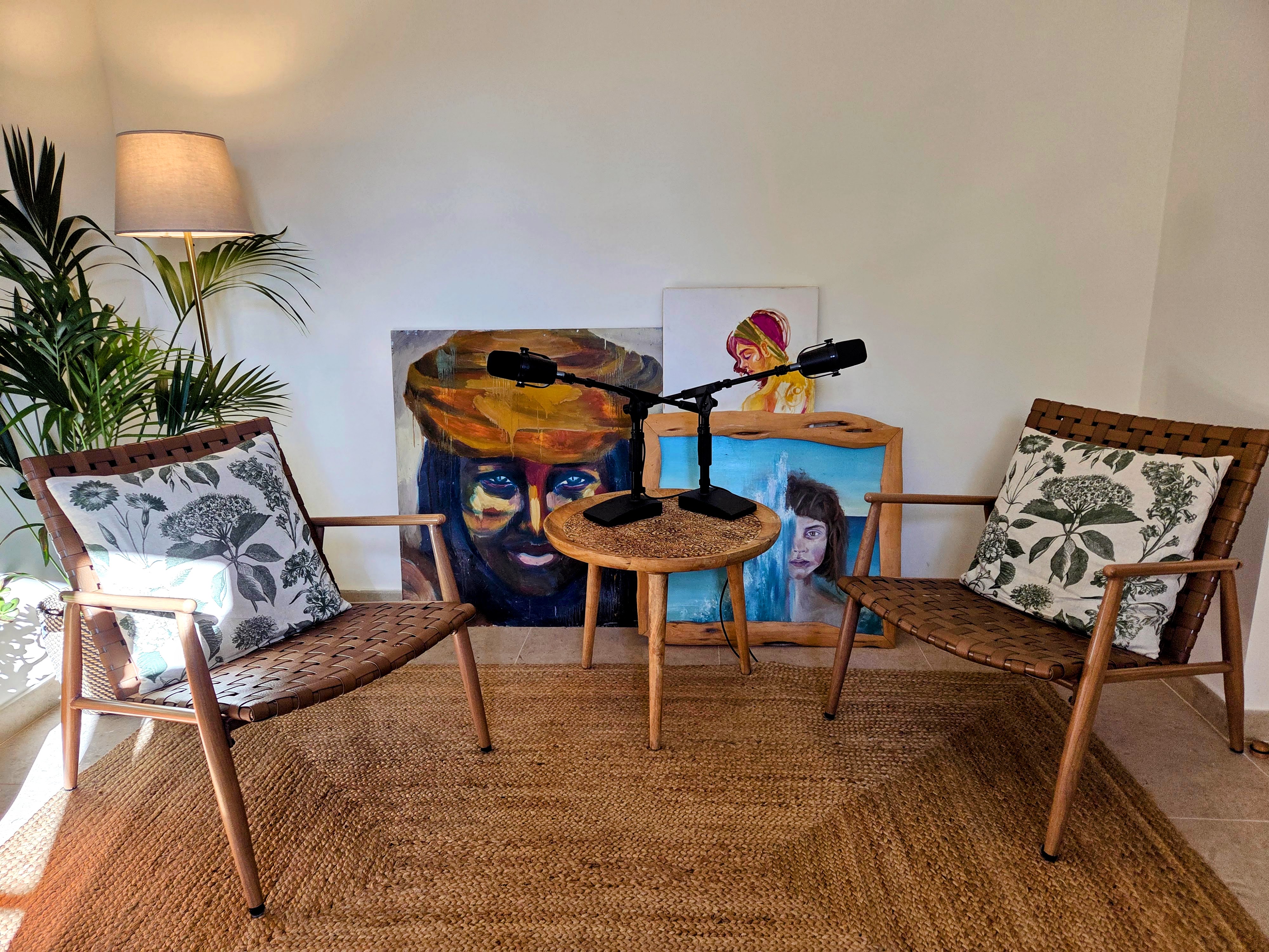 Creative studio at Savi Coliving — recording and filming setup