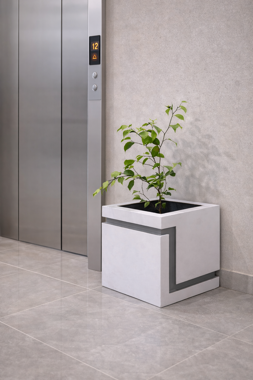 Square Rib Planter view 2