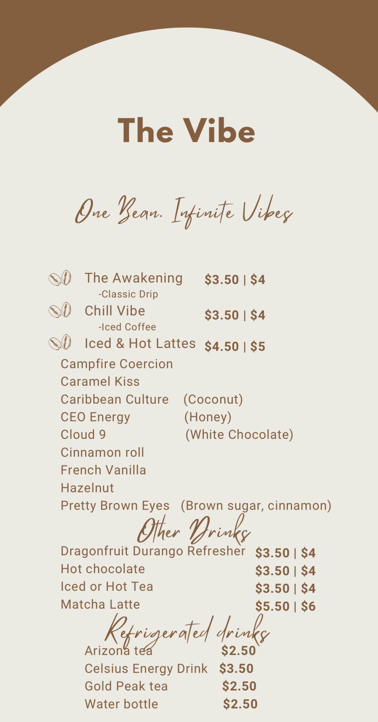 Coffee Menu