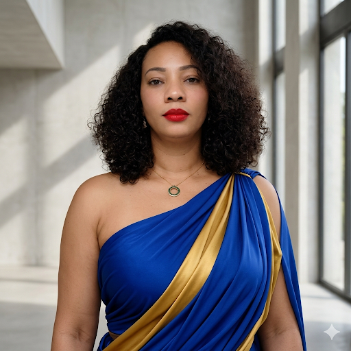 Royal Drape Gown · Sapphire