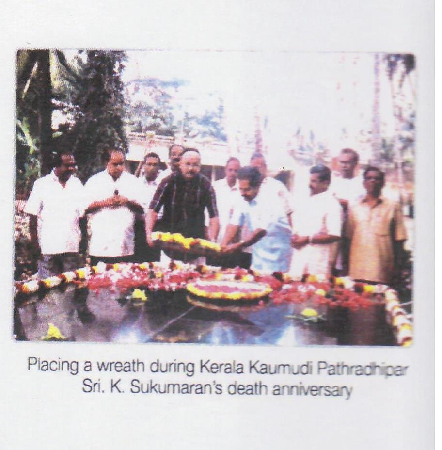 Wreath Ceremony — Sri. K. Sukumaran