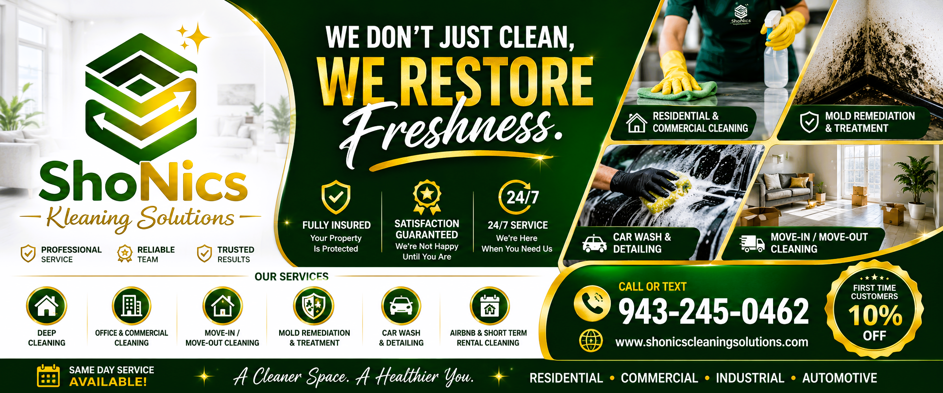 ShoNics Kleaning Solutions services overview