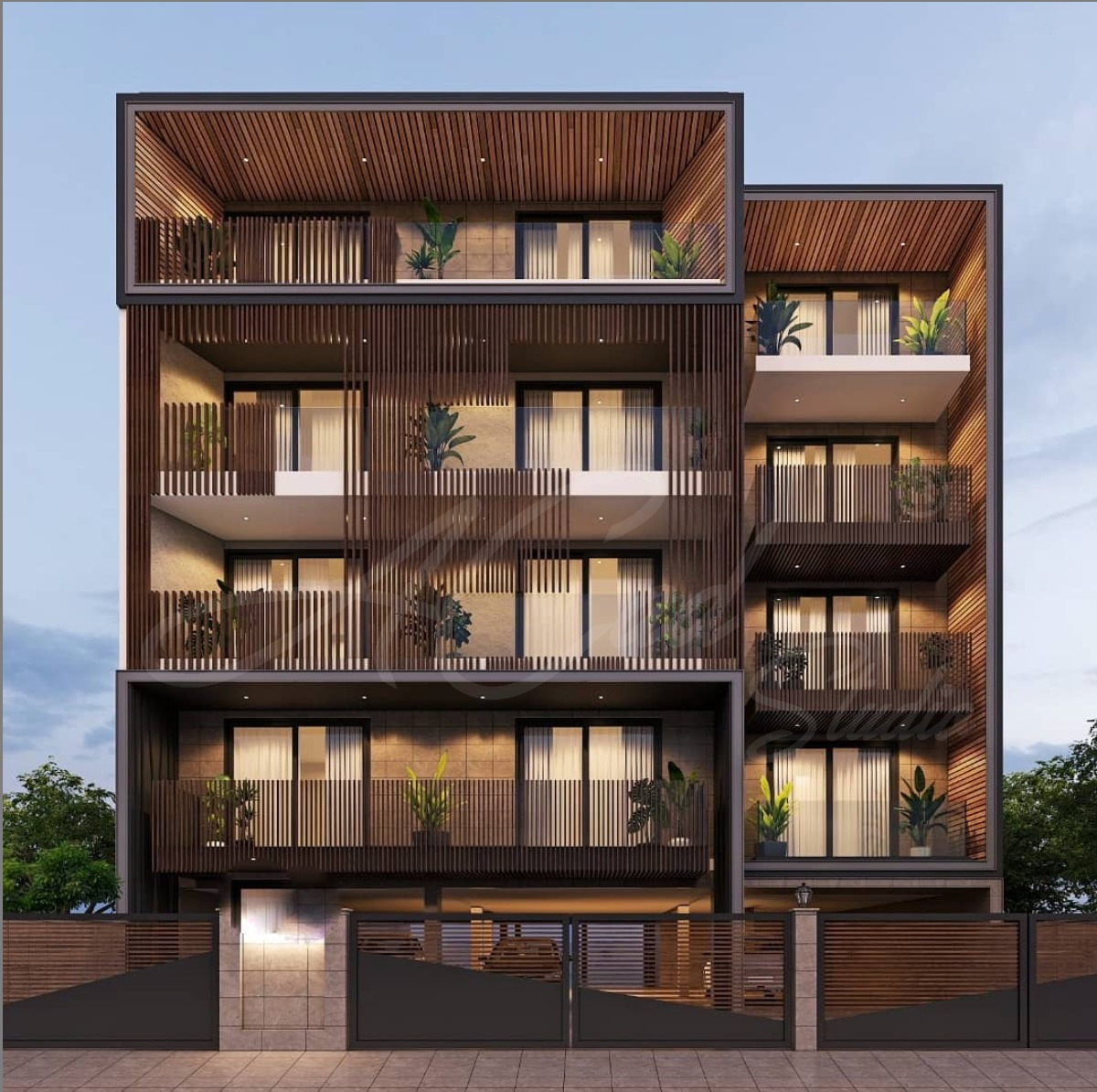 Timber Louver Residence | 500 Sq. Yards