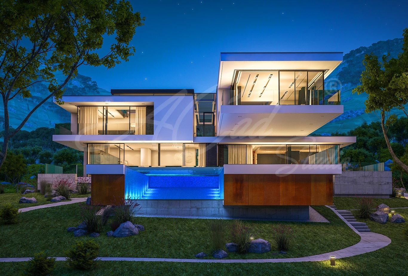 Modernist Glass Pool Farmhouse | 2 Acres