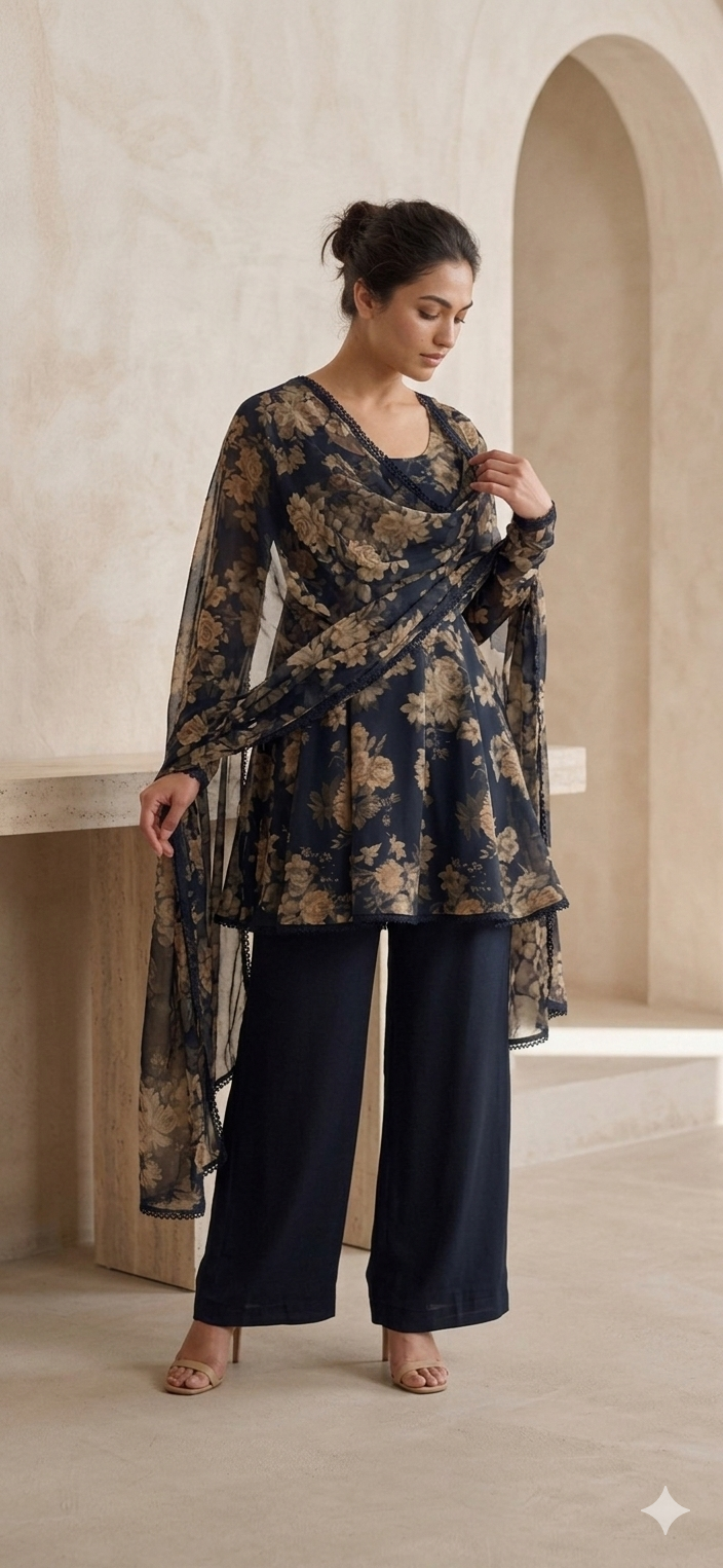 Georgette Short Anarkali 3