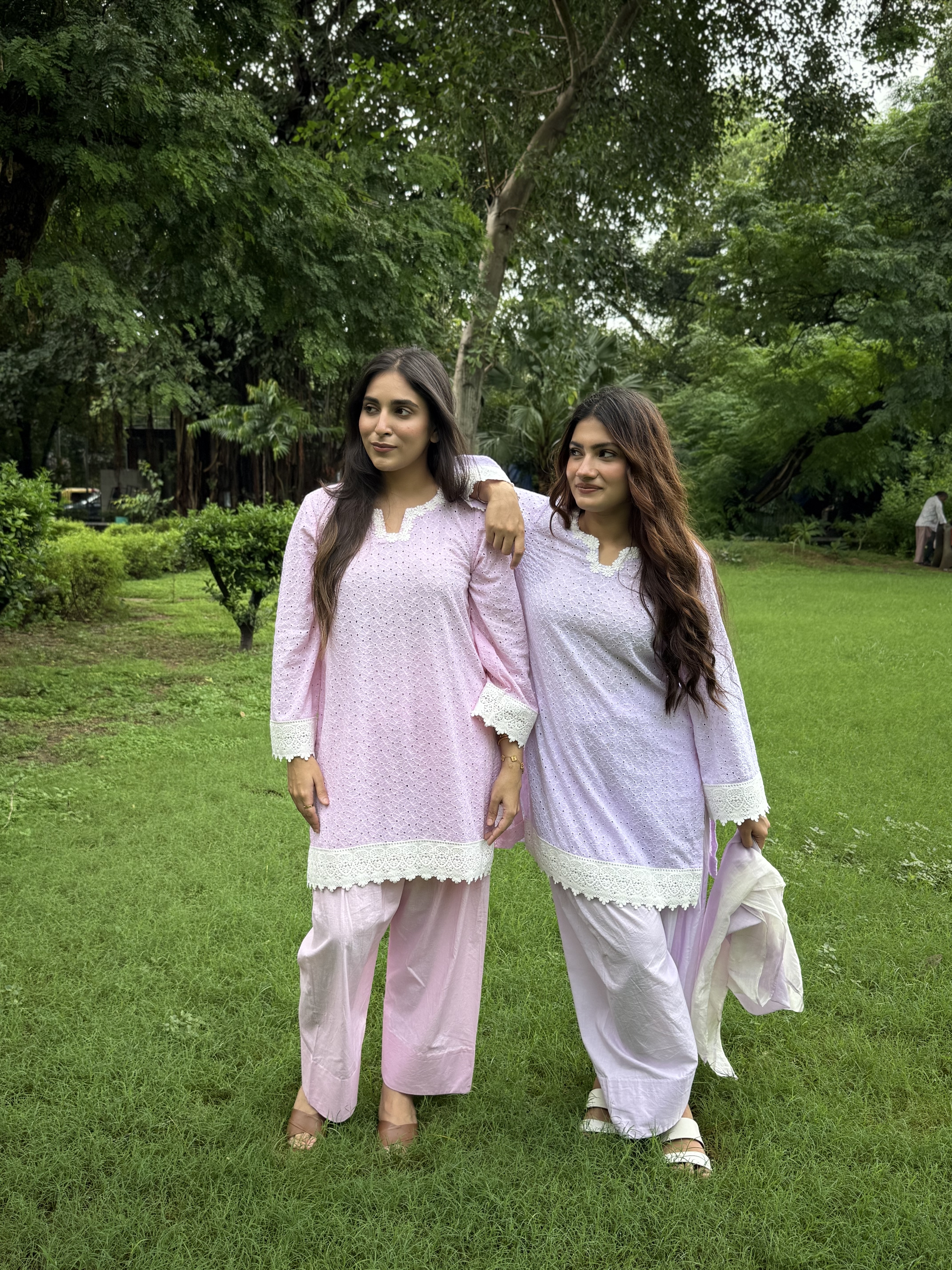 Cotton Laced Farshi Set 4