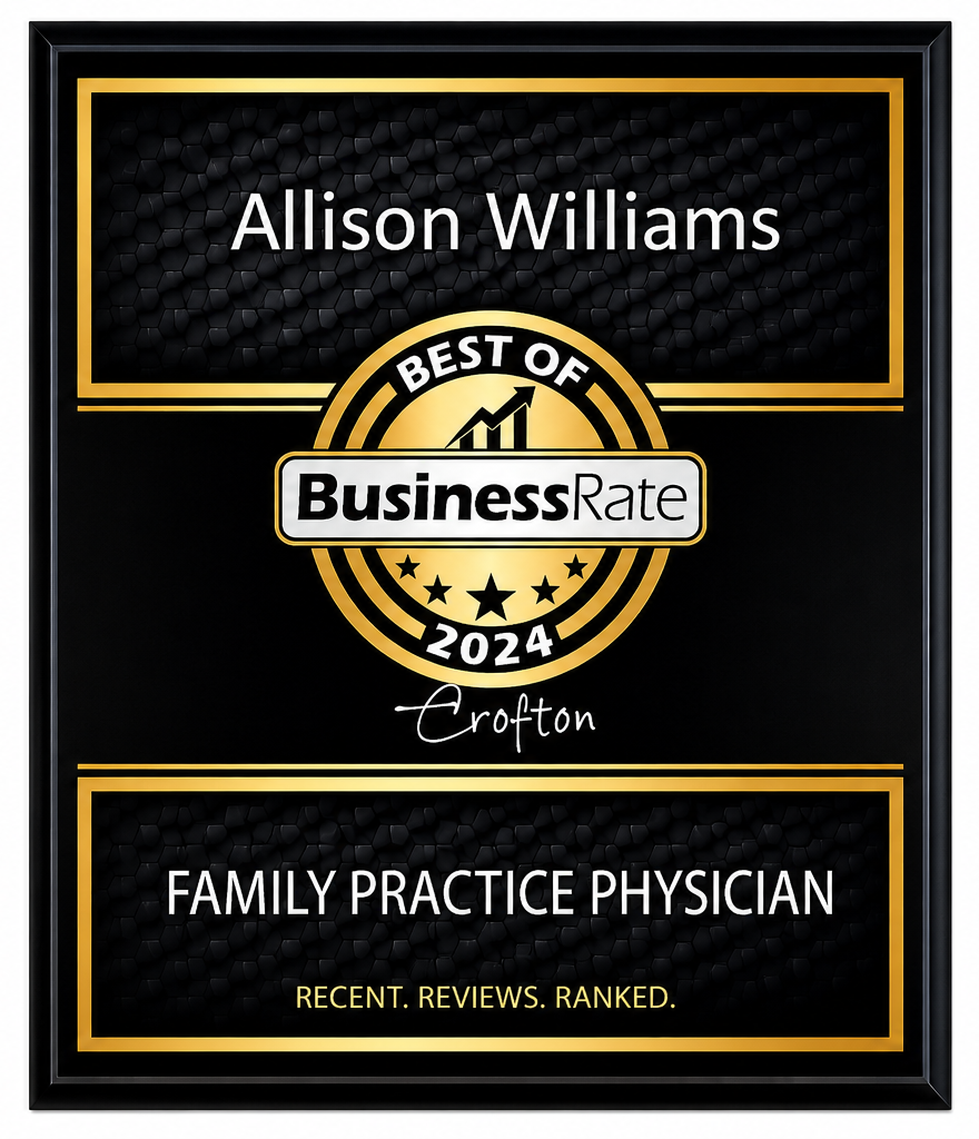Best of BusinessRate 2024 - Allison Williams, Family Practice Physician, Crofton