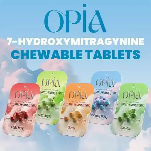 Opia 7-Hydroxymitragynine Chewable Tablets available at SMOK CITY smoke shop in Morrisville PA