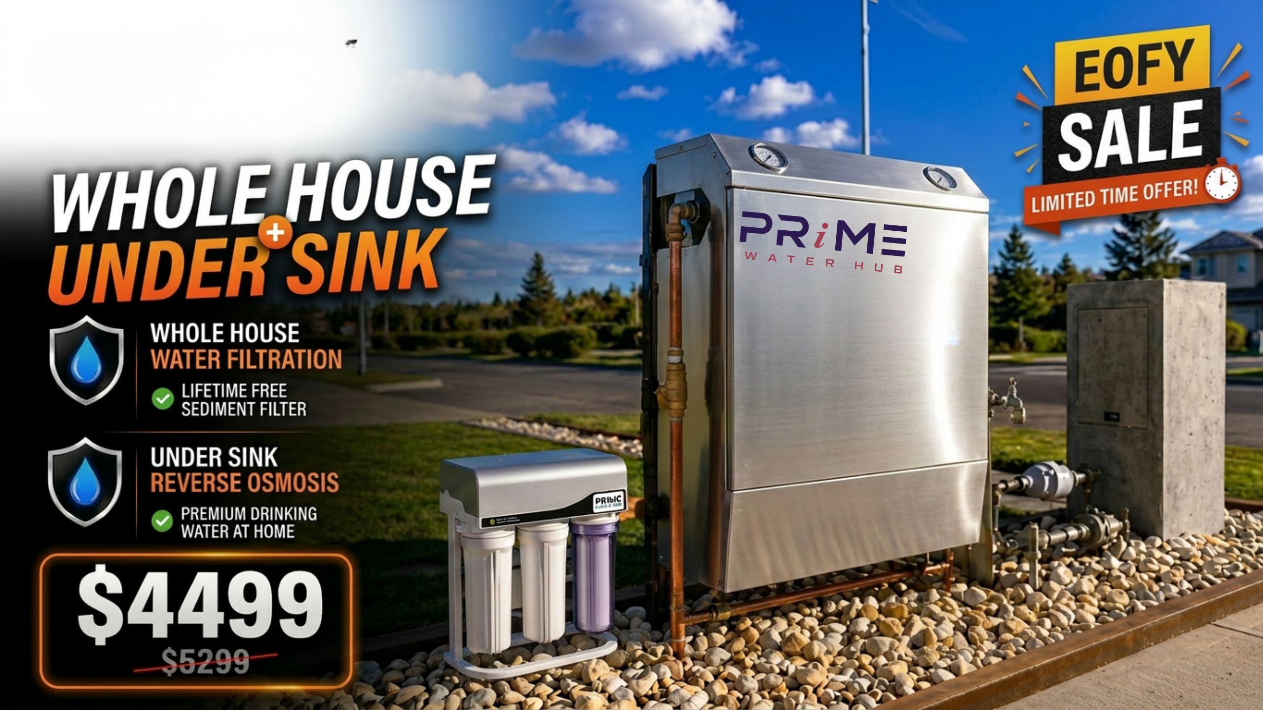 EOFY Sale - Whole House and Under Sink Filtration Systems - $4499