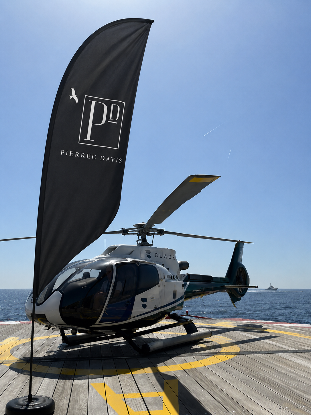 Helicopter arrival