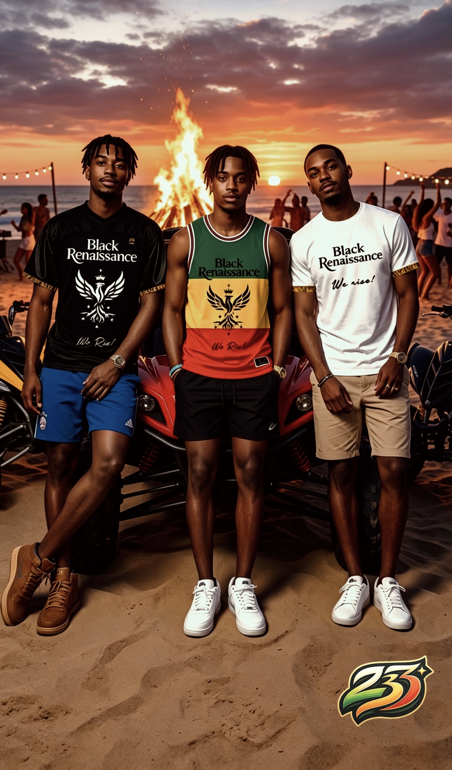 Black Renaissance campaign — Akwaaba Boyz on the beach