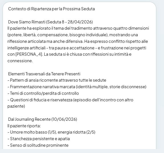Contesto di ripartenza per la prossima seduta