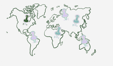 World map showing where MindDhara operates