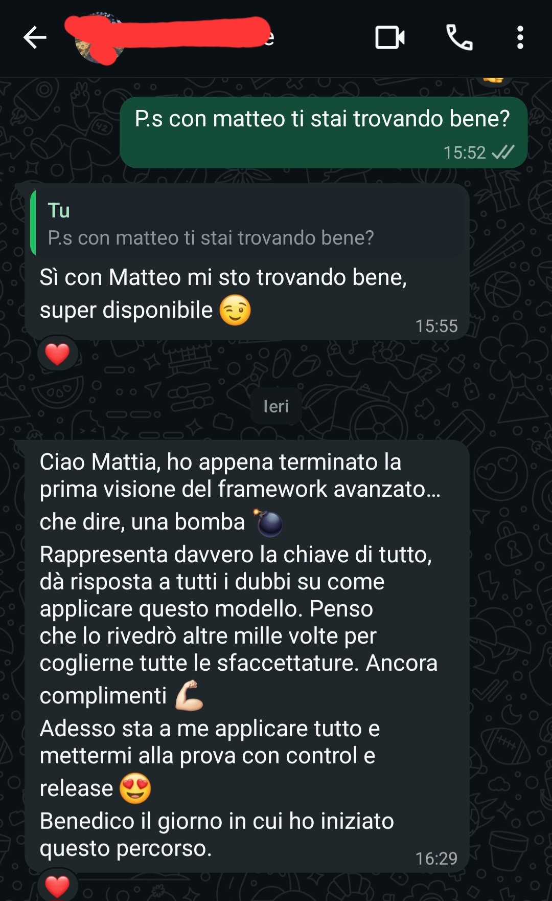 Testimonianza WhatsApp