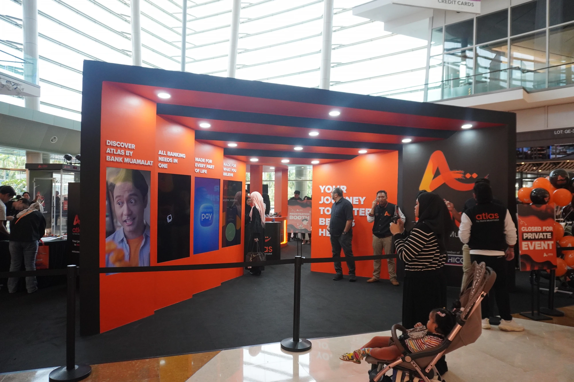 Atlas by Bank Muamalat branded activation environment at IOI City Mall