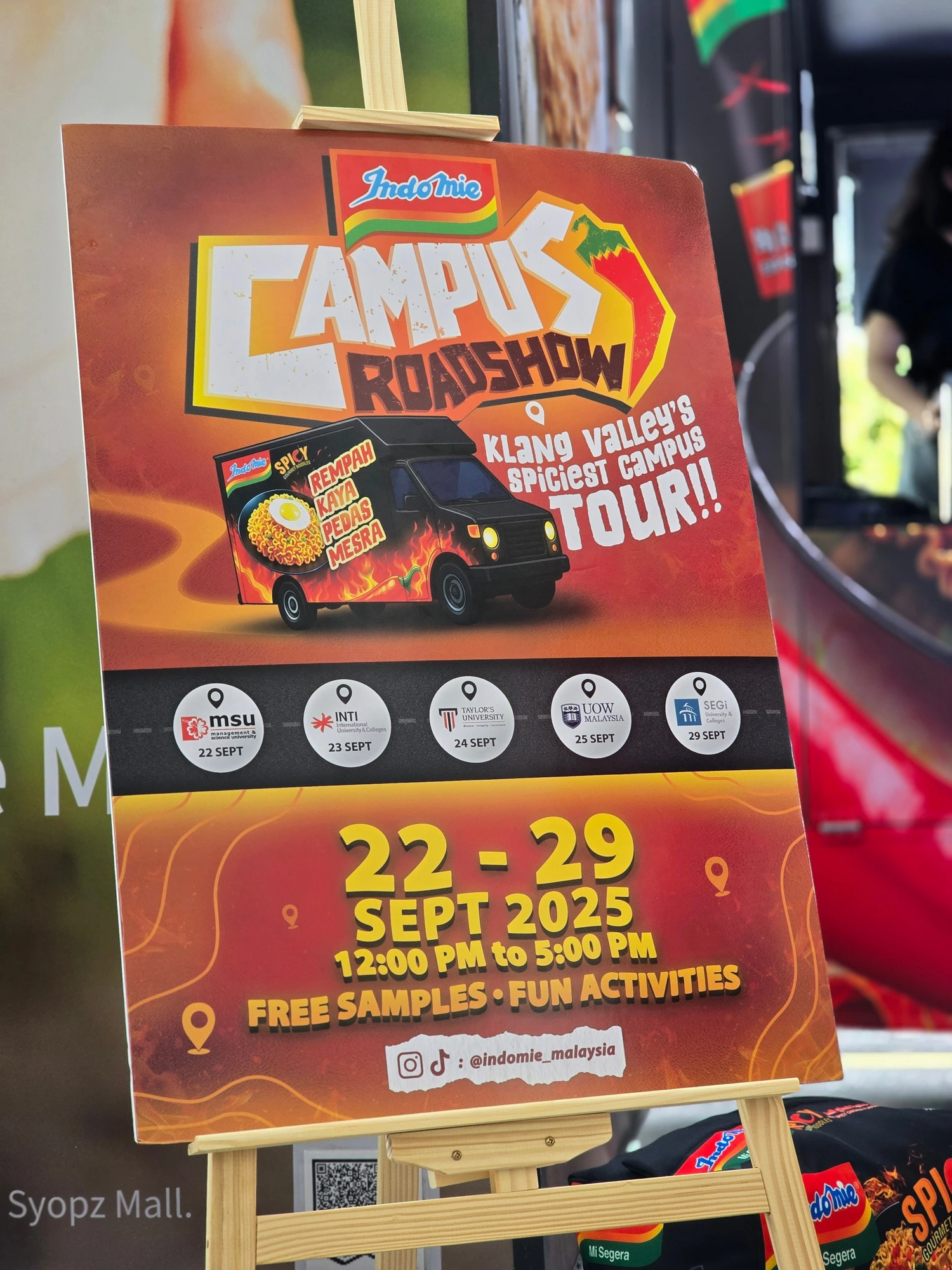 Indomie Campus Roadshow schedule across Klang Valley universities