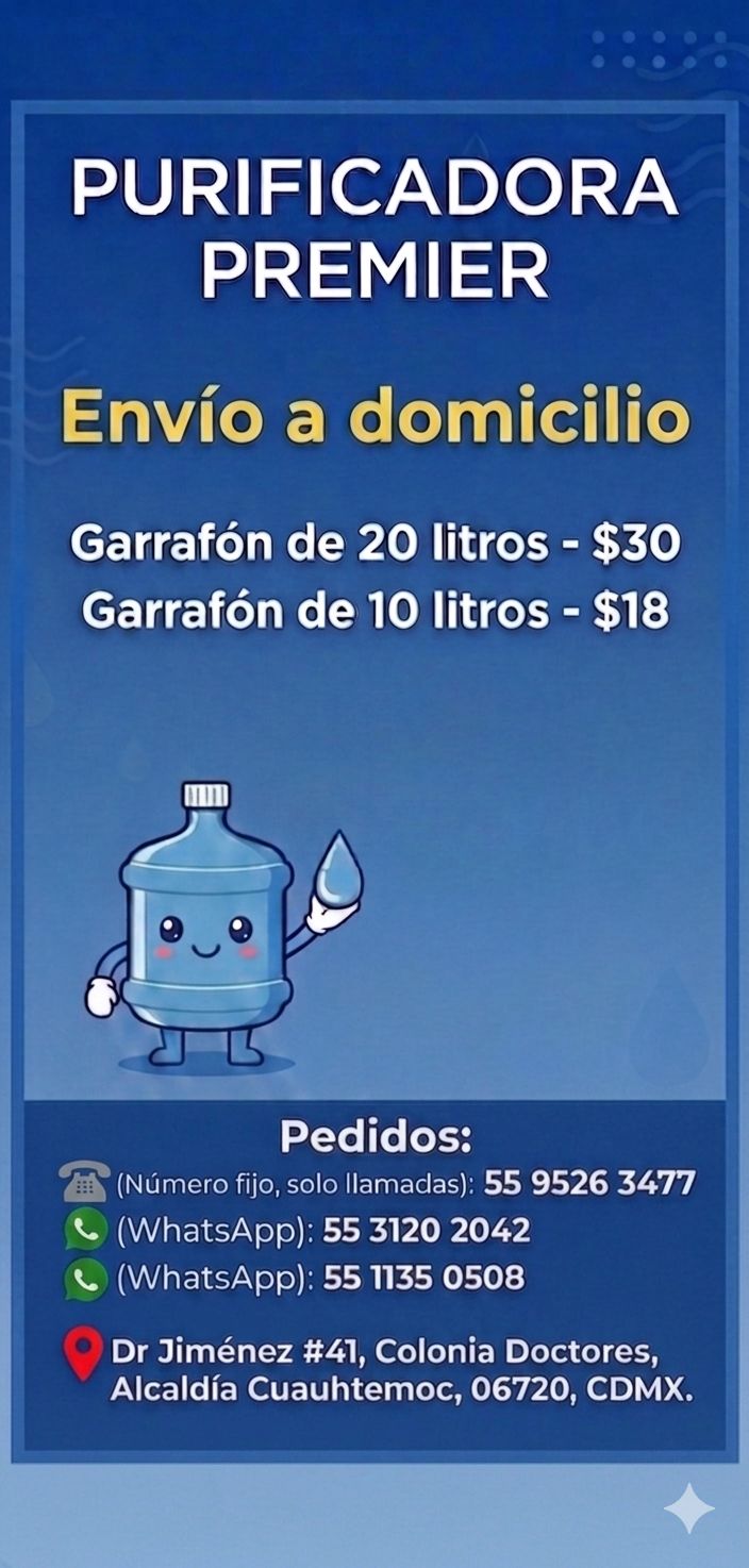 Purificadora Premier — Envío a domicilio