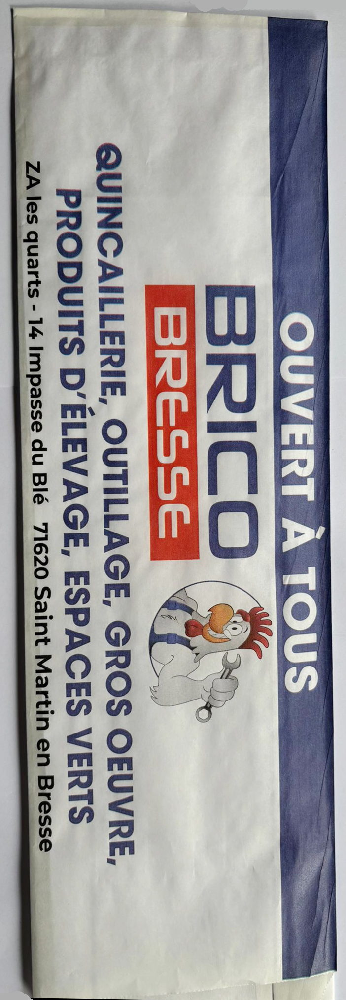 Sac à pain publicitaire Brico Bresse