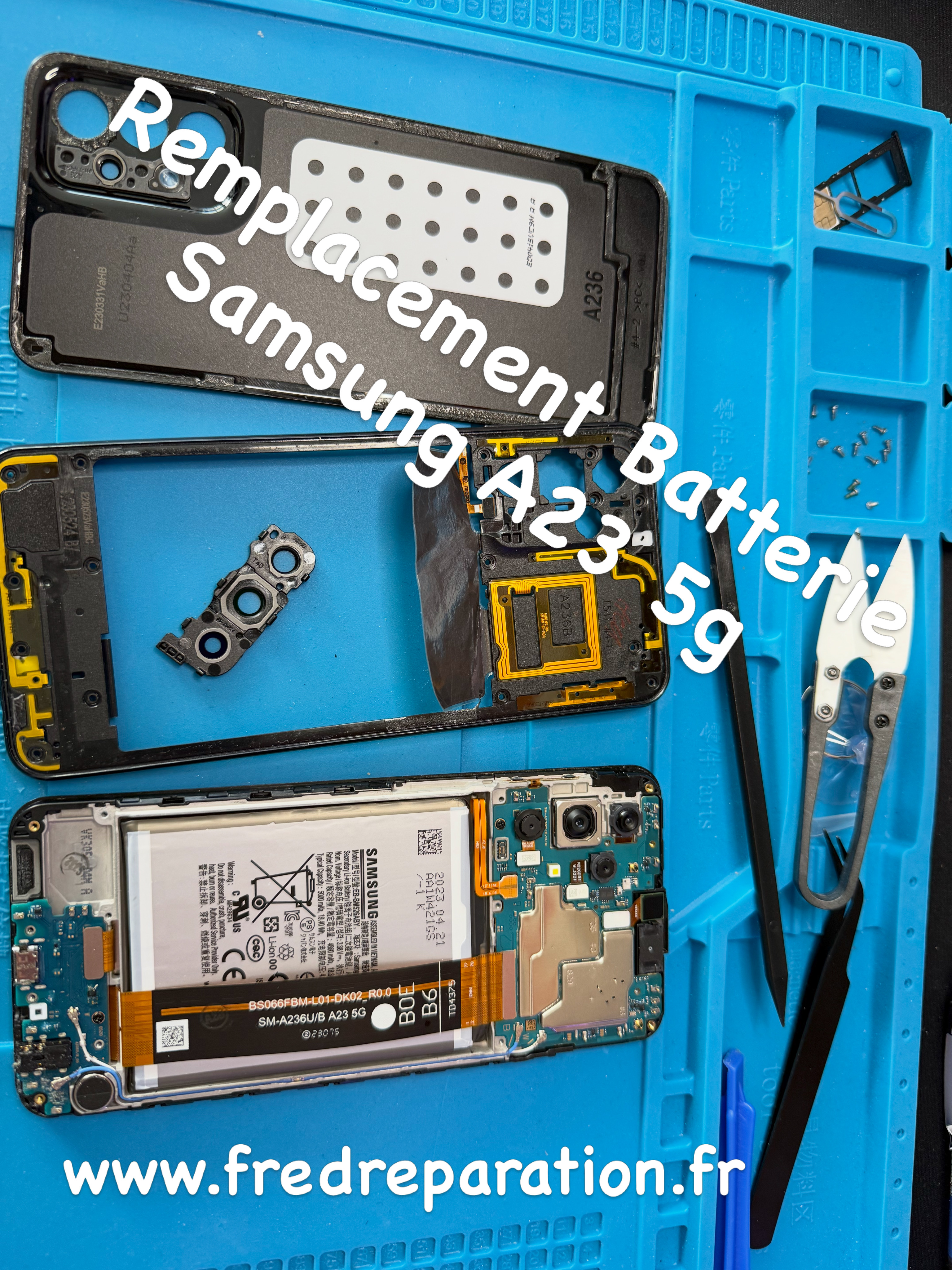 Samsung A23 5G remplacement de batterie