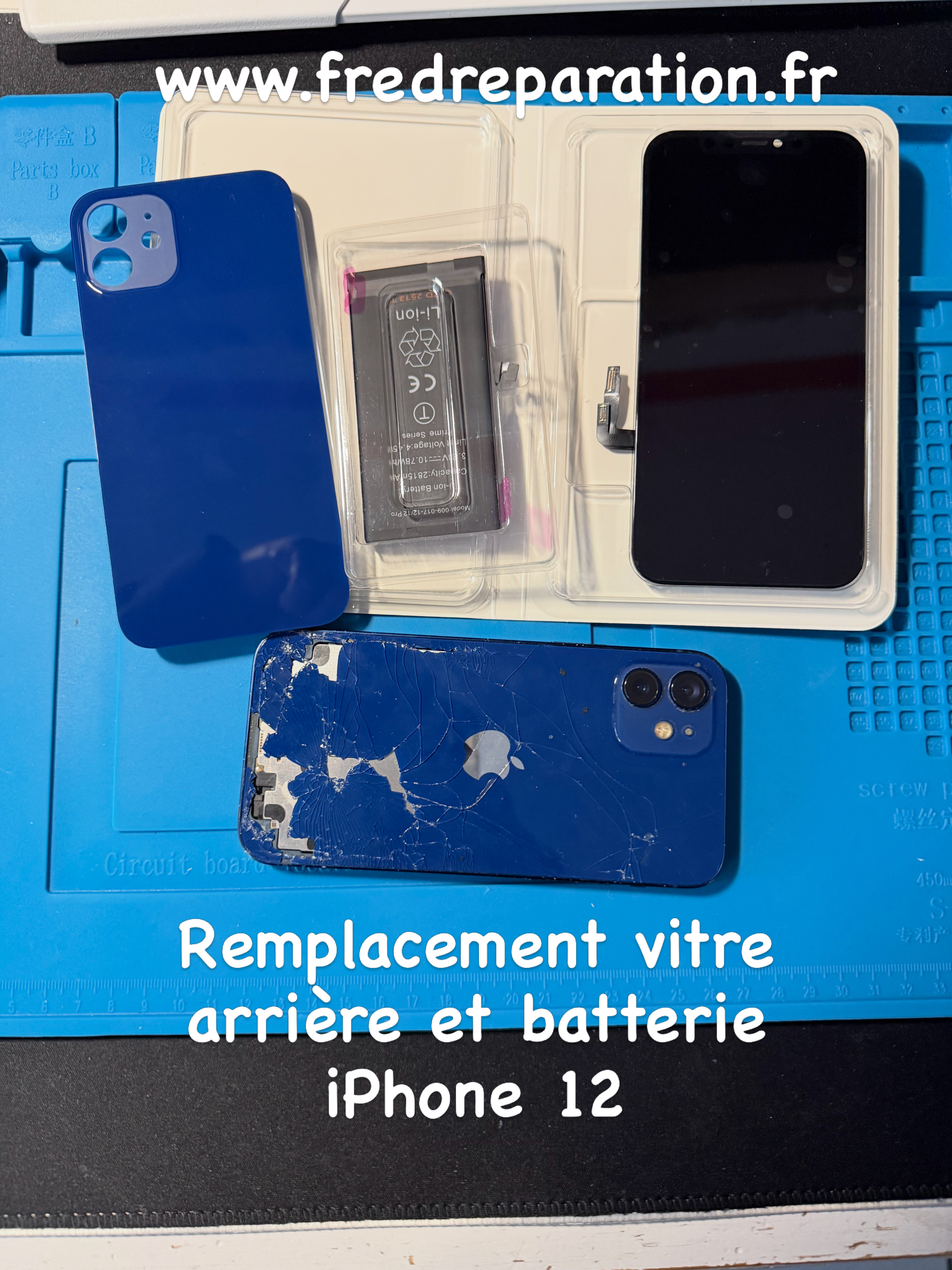 iPhone 12 remplacement vitre arrière et batterie