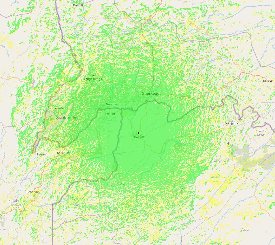 Kioo Radio Coverage Map - Broadcasting across West Africa