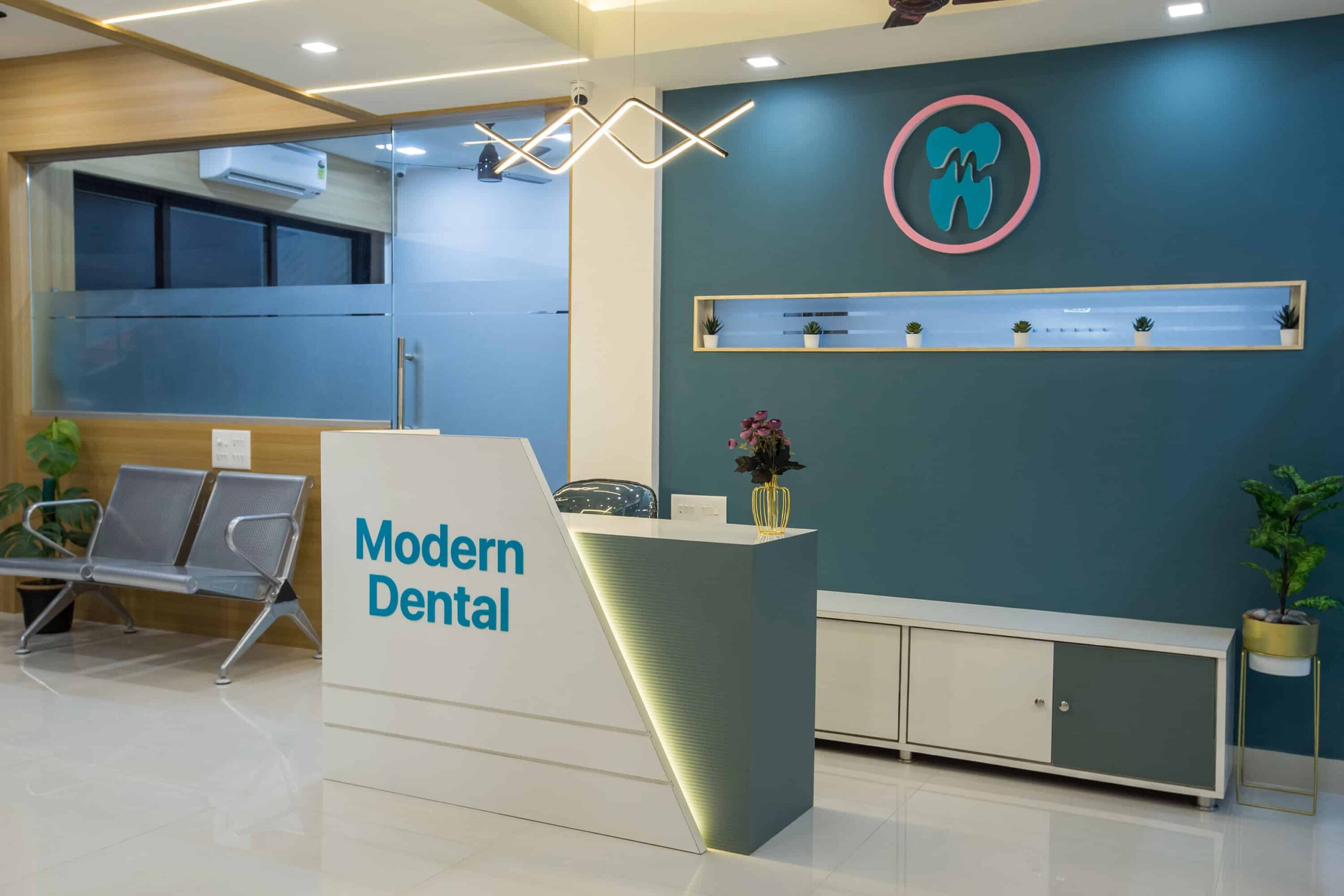 Reception area at Dr. Raut's Modern Dental, Virar West