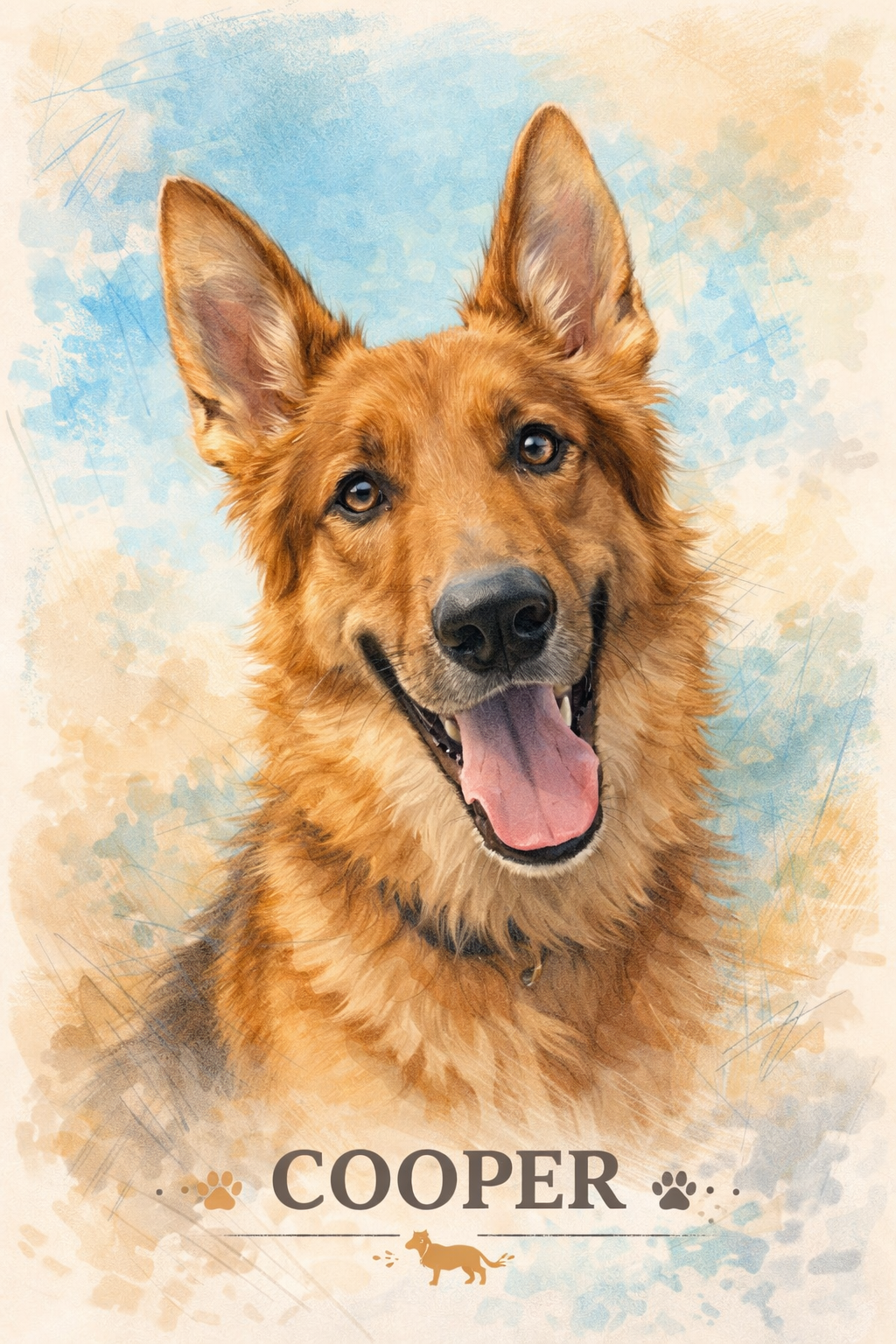 Artistic pet portrait