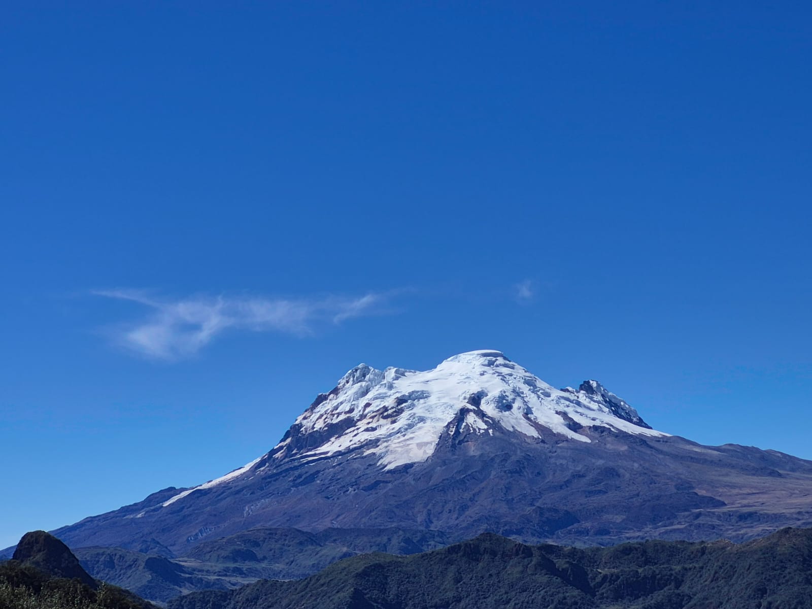 Páramo valley and glacial lagoon above the Quito Valley, Ecuadorian Andes