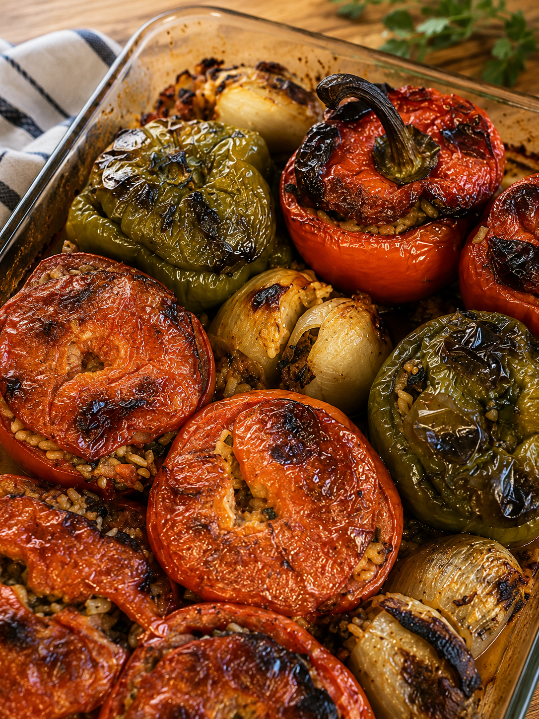 Gemista (Greek Stuffed Tomatoes & Peppers)